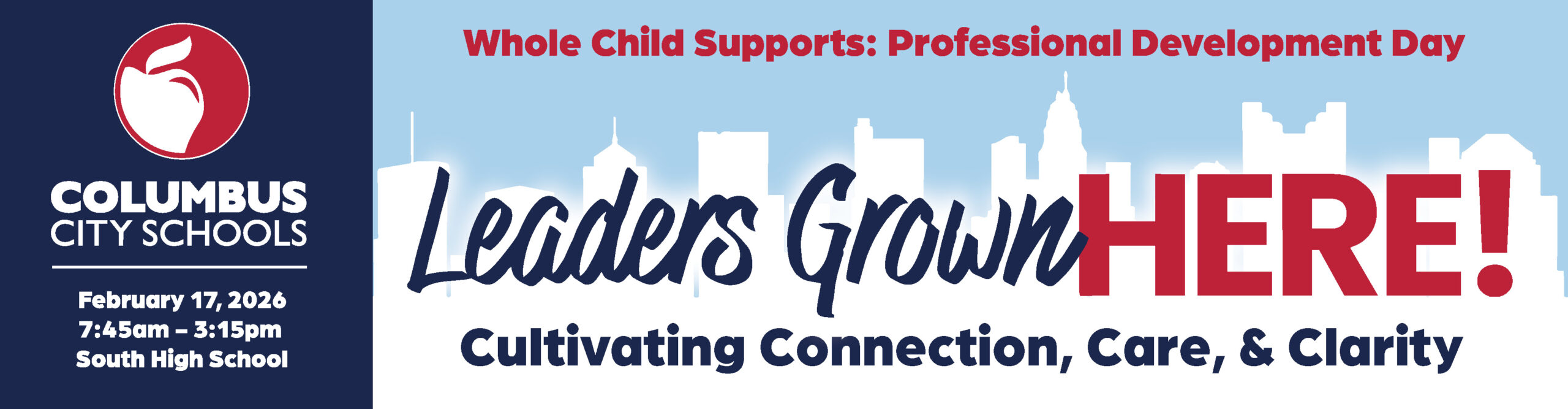 Columbus City Schools Professional Development Day header