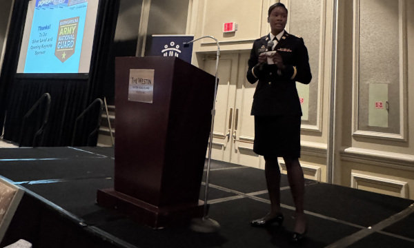 Presenter giving a presentation
