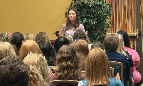 Presenter leading an interactive session for school counselors and administrators at the Southeast School Counselor and Administrator Leadership Institute.