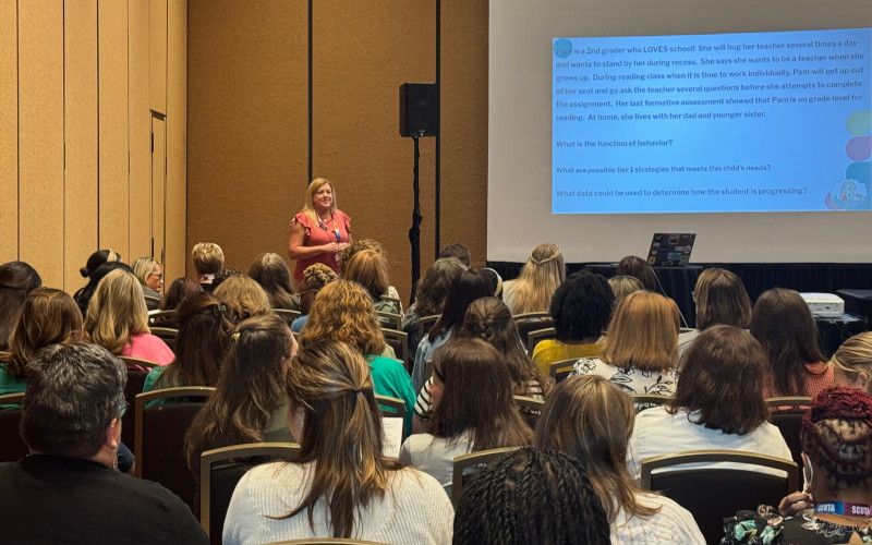 Conference attendees participating in a breakout session at the Southeast School Counselor and Administrator Leadership Institute.