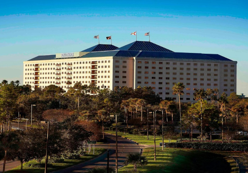 Exterior of Renaissance Orlando at SeaWorld in Orlando, Florida, host hotel for the 2027 Southeast School Counselor and Administrator Leadership Institute.