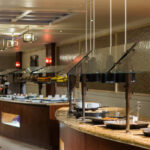 Restaurant buffet and dining area at Renaissance Orlando at SeaWorld.